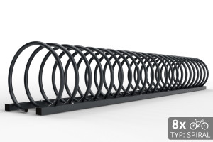 Stojan na 8 kol SPIRAL, 220 cm barevný
