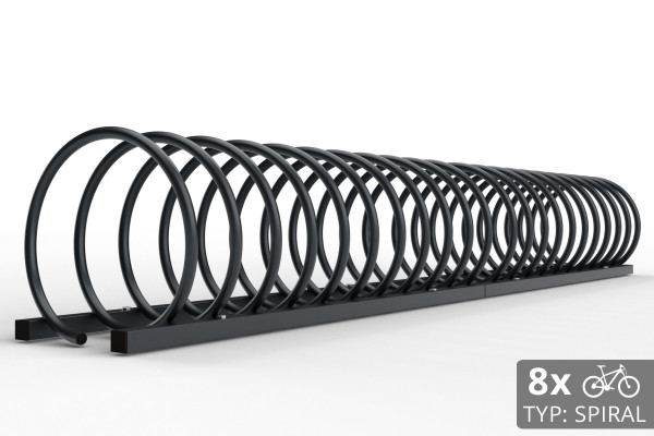 Stojan na 8 kol SPIRAL, 220 cm barevný