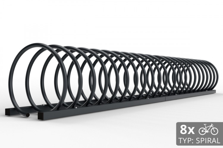 Stojan na 8 kol SPIRAL, 220 cm barevný