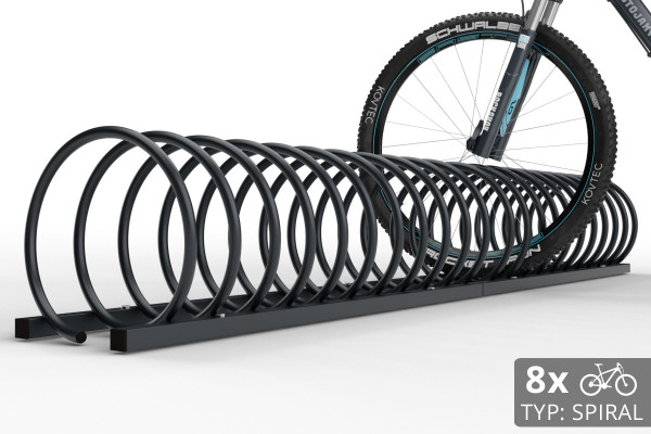Stojan na 8 kol SPIRAL, 220 cm barevný
