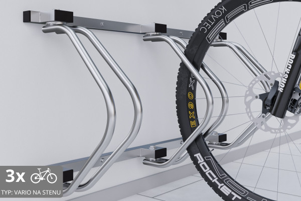 Stojan na 3 kola na zeď, pozinkovaný