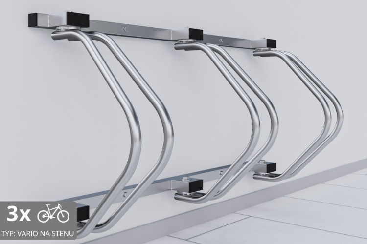 Stojan na 3 kola na zeď, pozinkovaný