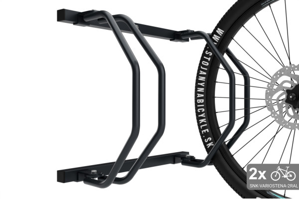 Stojan na 2 kola na zeď, barevný