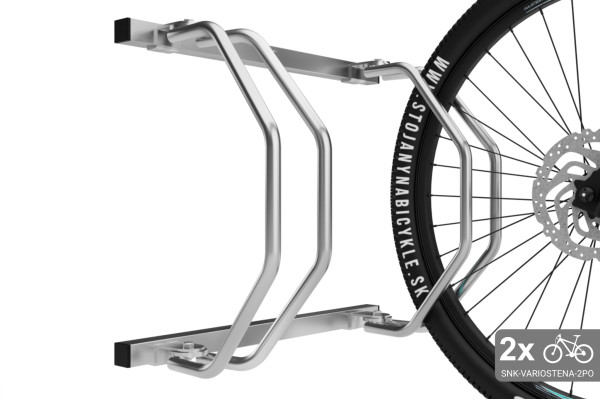 Stojan na 2 kola na zeď, pozinkovaný