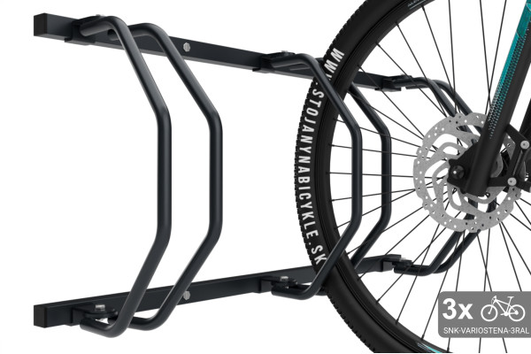 Stojan na 3 kola na zeď, barevný