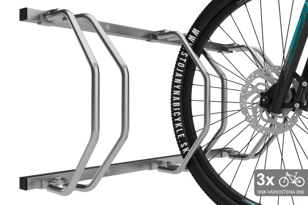 Stojan na 3 kola na zeď, nerezový