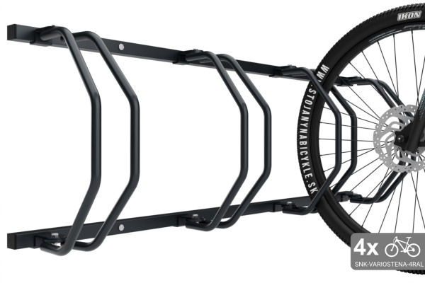 Stojan na 4 kola na zeď, barevný