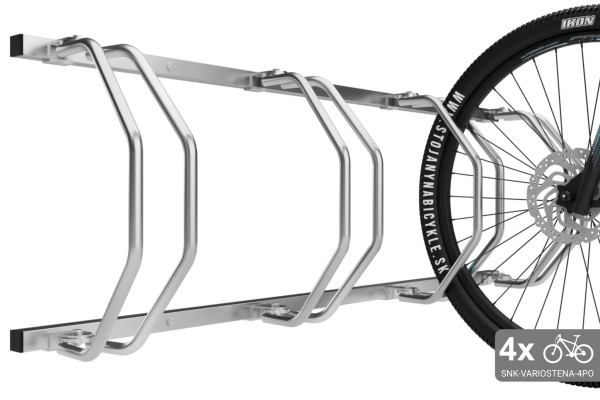 Stojan na 4 kola na zeď, pozinkovaný