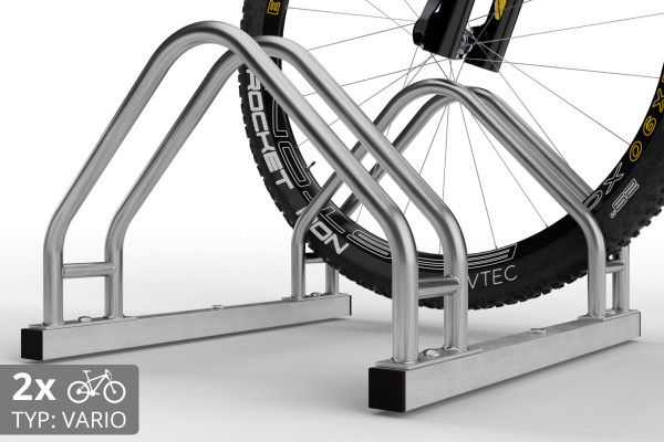 Oboustranný stojan na 2 kola VARIOS 2 místný, pozinkovaný Oboustranný stojan na 2 kola VARIOS 2 místný, pozinkovaný