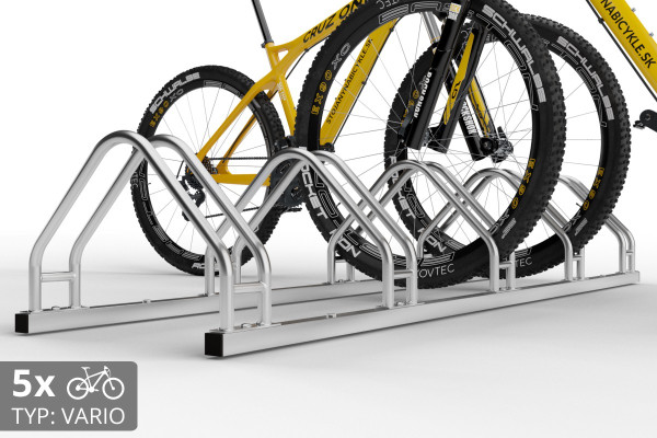 Oboustranný stojan na 5 kol, VARIOS 5 místný, pozinkovaný Oboustranný stojan na 5 kol, VARIOS 5 místný, pozinkovaný