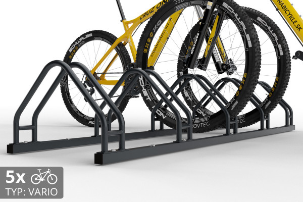 Oboustranný stojan na 5 kol, VARIOS 5 místný, barevný Oboustranný stojan na 5 kol, VARIOS 5 místný, barevný