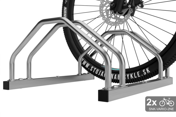 Oboustranný stojan na 2 kola VARIO 2 místný, nerezový Oboustranný stojan na 2 kola VARIO 2 místný, nerezový