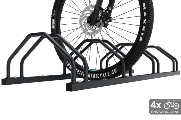 Oboustranný stojan na 4 kola, VARIO 4 místný, barevný Oboustranný stojan na 4 kola, VARIO 4 místný, barevný