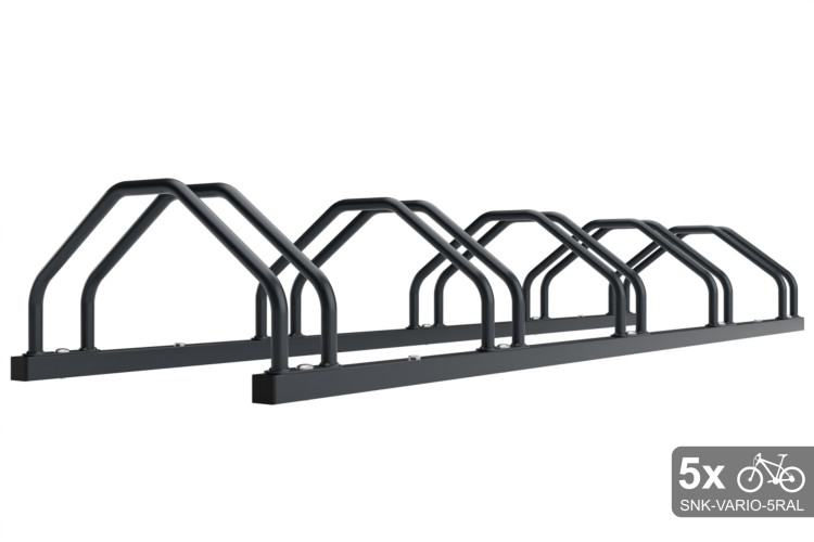 Oboustranný stojan na 5 kol, VARIO 5 místný, barevný