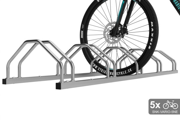 Oboustranný stojan na 5 kol, VARIO 5 místný, nerezový Oboustranný stojan na 5 kol, VARIO 5 místný, nerezový