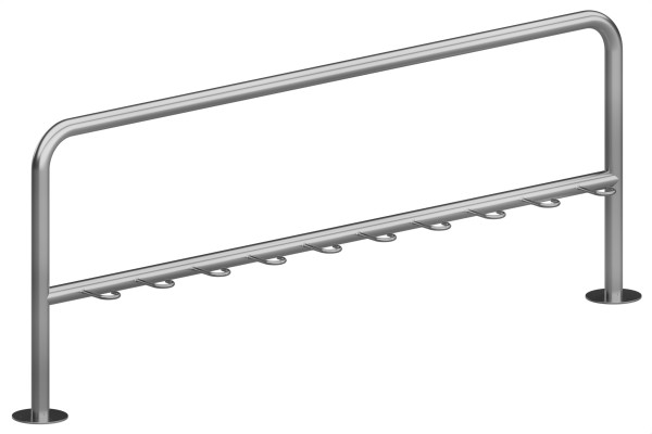 Stojan na koloběžky 10 místný, 200cm, pozinkovaný