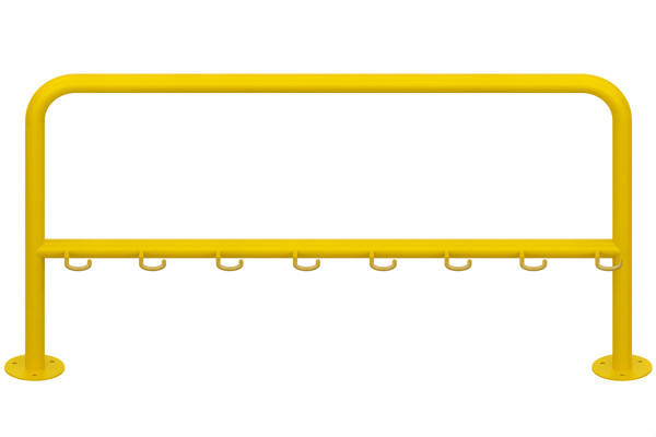 Stojan na koloběžky 8 místný, 150cm, barevný