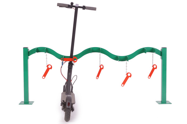 Stojan pro koloběžky 5 místný jednostranný, barevný