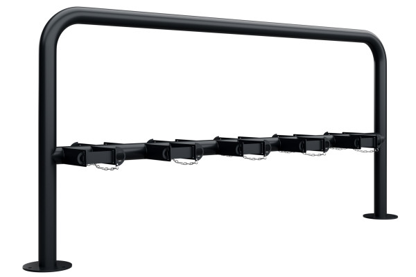 Stojan na koloběžky 10 místný, oboustranný, barevný